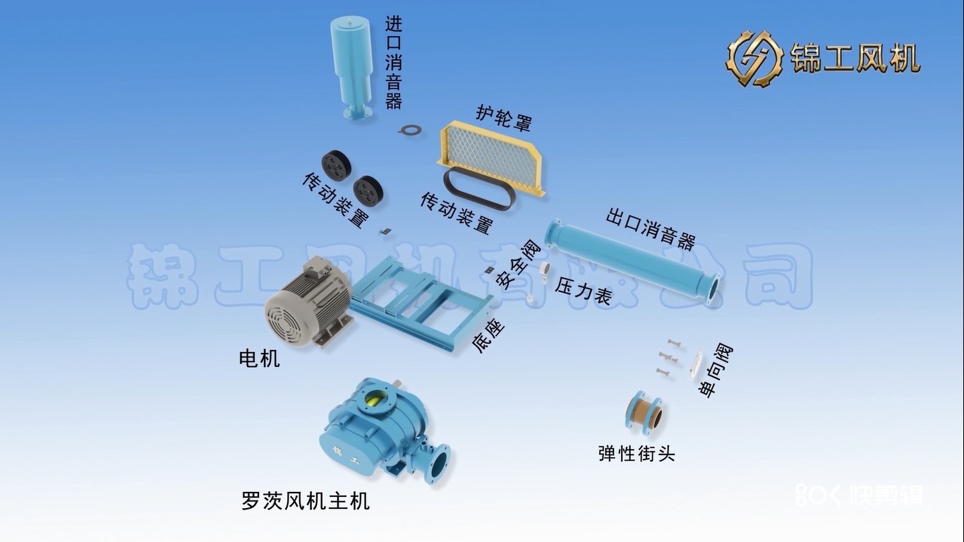 羅茨風機內(nèi)部結(jié)構(gòu)組成